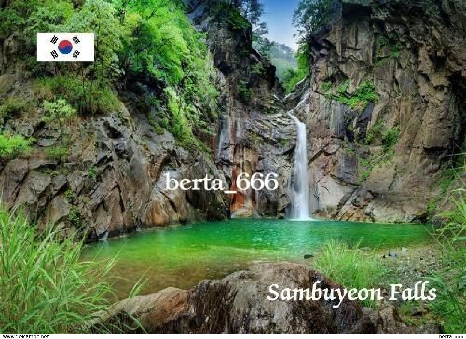 South Korea Sambuyeon Falls New Postcard - Corea Del Sur