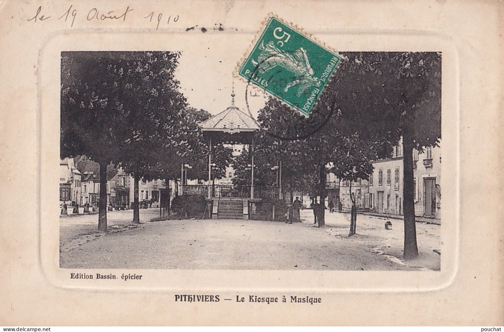 N22-45) PITHIVIERS ( LOIRET ) LE KIOSQUE A MUSIQUE - EN 1910 - Pithiviers