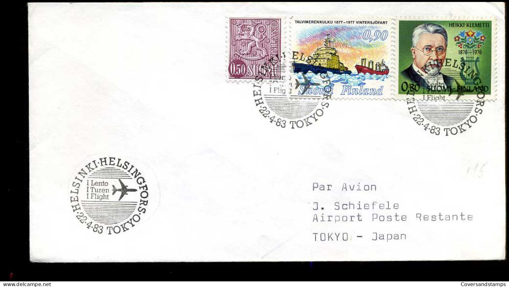 Finland - Cover To Tokyo, Japan - Lettres & Documents