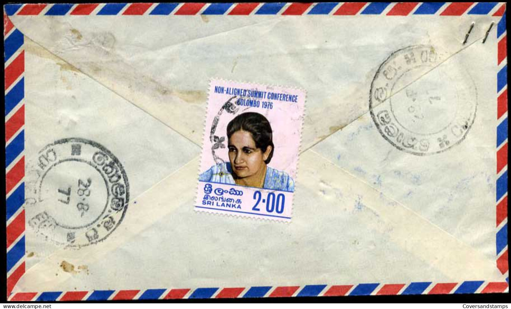 Sri Lanka - Registered Cover To Aartselaar, Belgium - Sri Lanka (Ceylon) (1948-...)