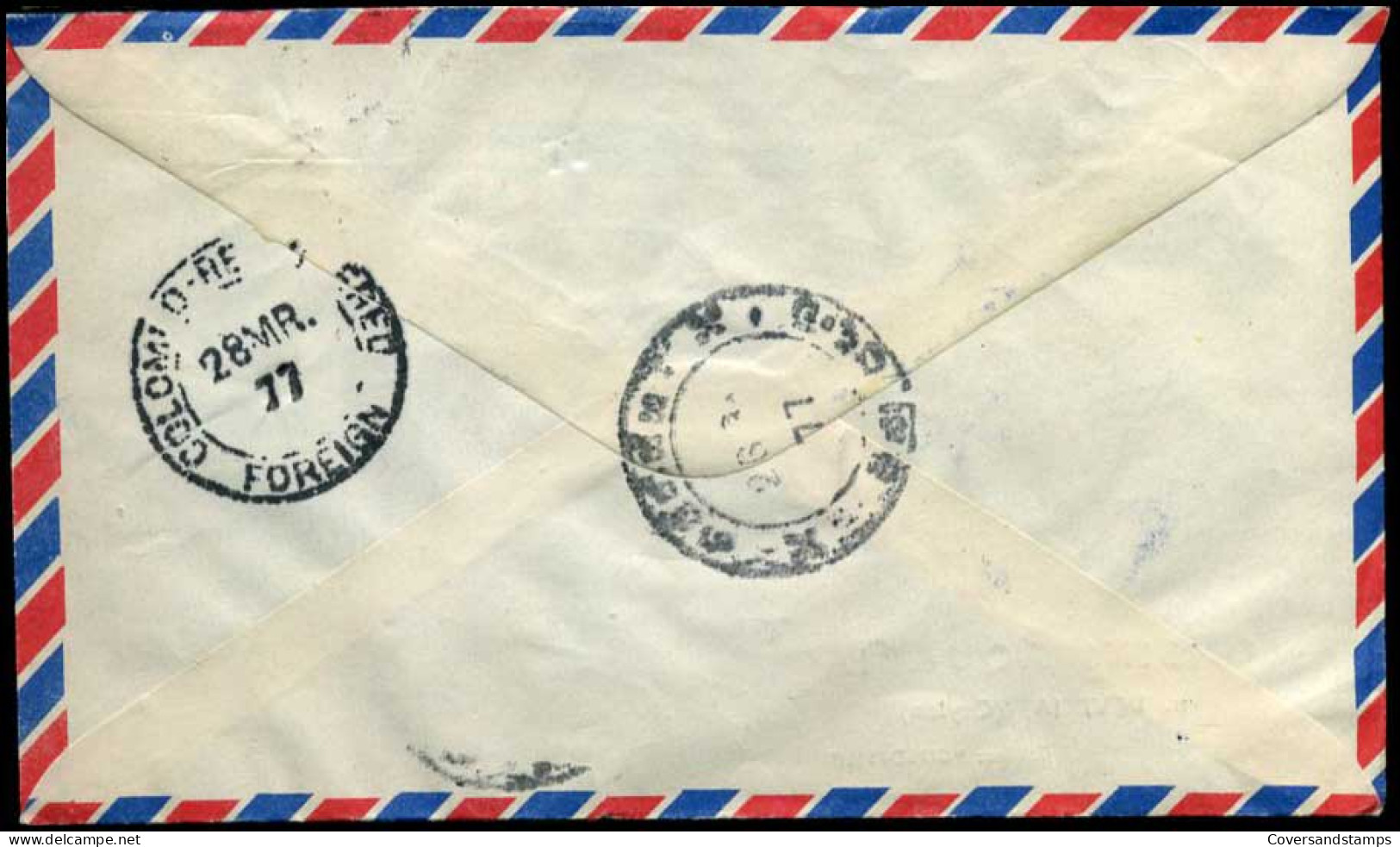Sri Lanka - Registered Cover To Aartselaar, Belgium - Sri Lanka (Ceilán) (1948-...)