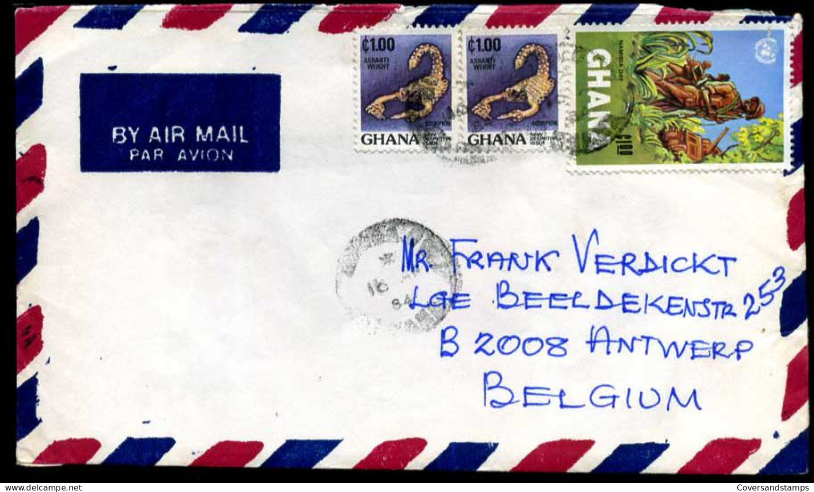 Ghana - Cover To Antwerp, Belgium - Ghana (1957-...)