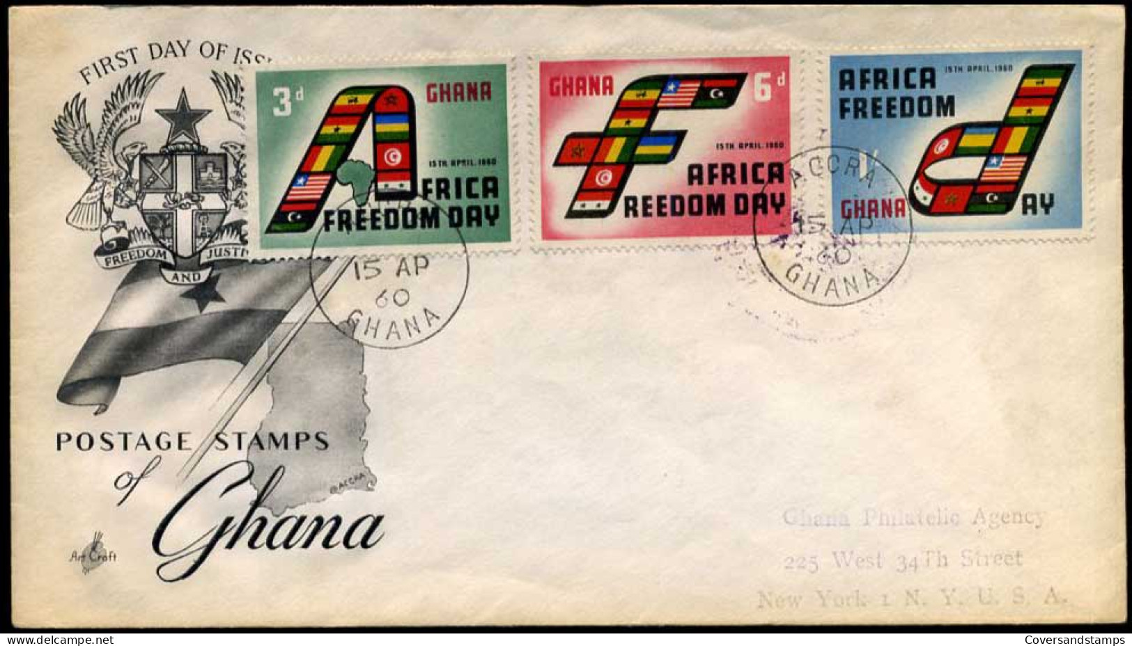 Ghana - Registered Cover To New York, USA - Ghana (1957-...)