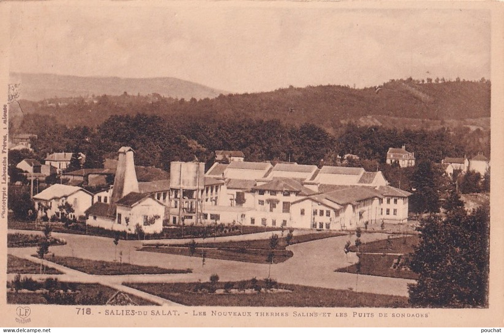 Z8-31) SALIES DU SALAT - HAUTE GARONNE - LES NOUVEAUX THERMES SALINS ET LES PUITS DE SONDAGES - ( 2 SCANS )  - Salies-du-Salat