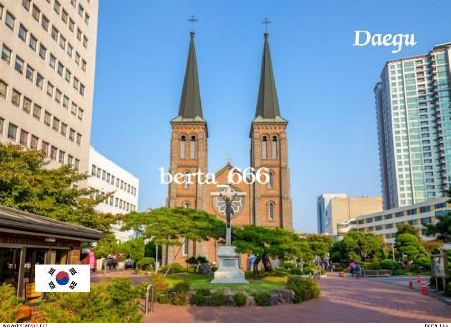 South Korea Daegu View Church New Postcard - Korea (Süd)