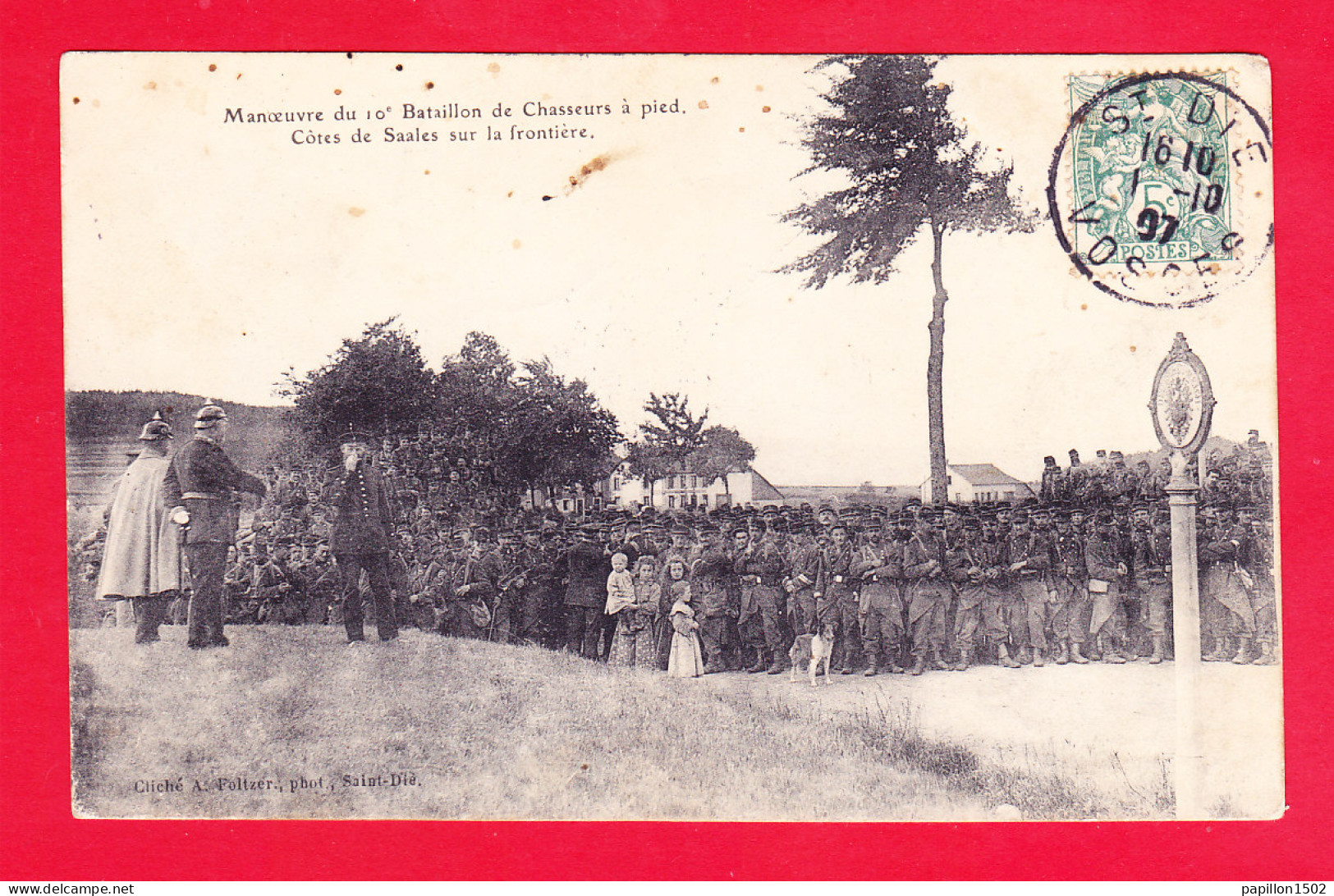 Manoeuvres-26A80  Manoeuvre Du 10ème Bataillon De Chasseurs à Pied, Côtes De Saales Sur La Frontière, Cpa  - Manovre