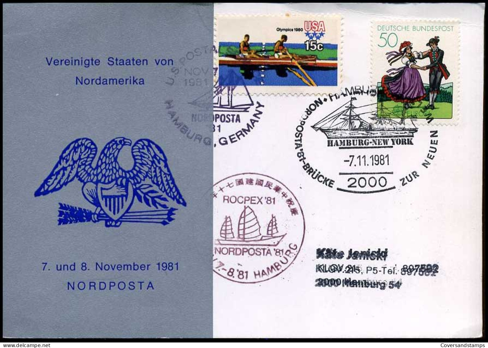 Bundespost - Postkarte Nach Hamburg - Nordposta - Postcards - Used