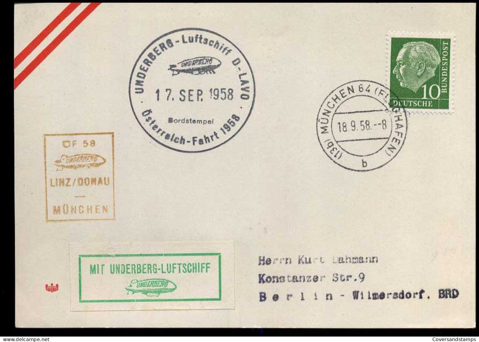 Bundespost - Postkarte Nach Berlin - Postkaarten - Gebruikt
