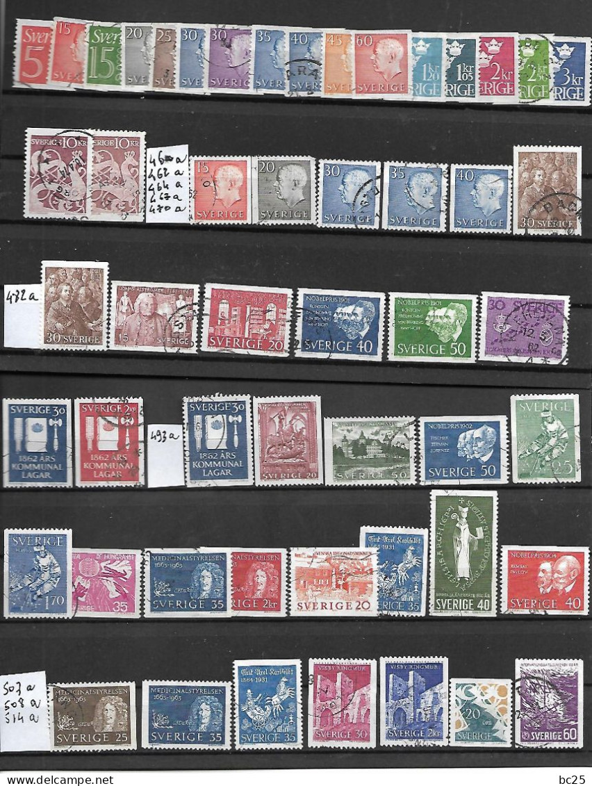 SUEDE - 132 TRES BEAUX  TIMBRES OBLITERES -PAS EMINCES--DE 1961-70- 3 SCANS.. - Usati