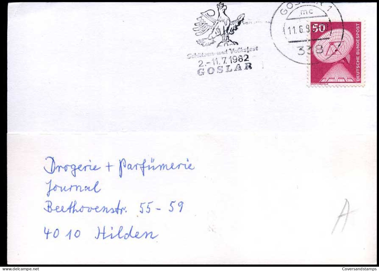 Bundespost - Postkarte Nach Hilden - Postkaarten - Gebruikt