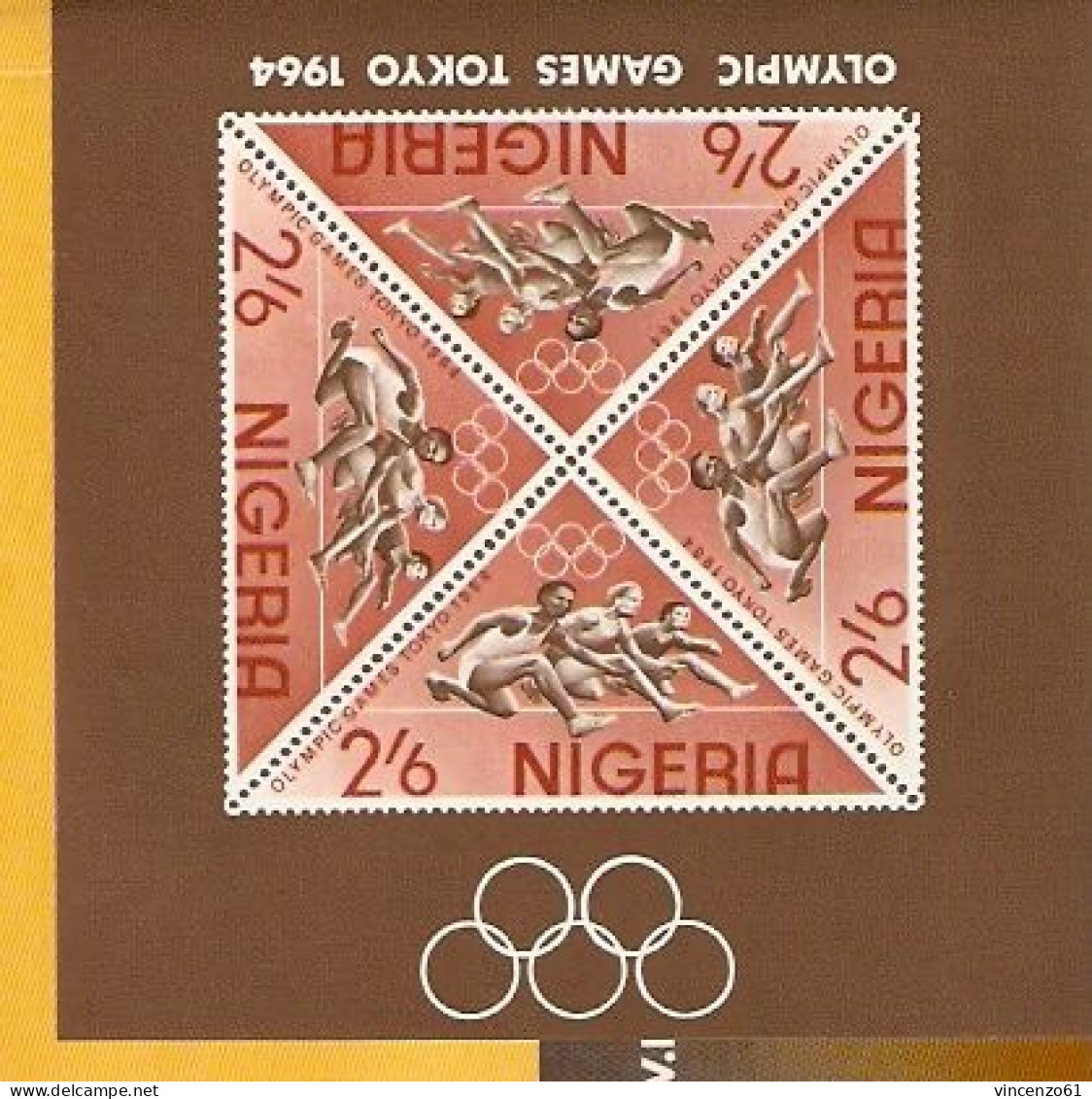 NIGERIA FOGLIETTO NON PERFORATO UNPERFORATED TOKIO 1964 OLIMPIC GAME - Zomer 1964: Tokyo