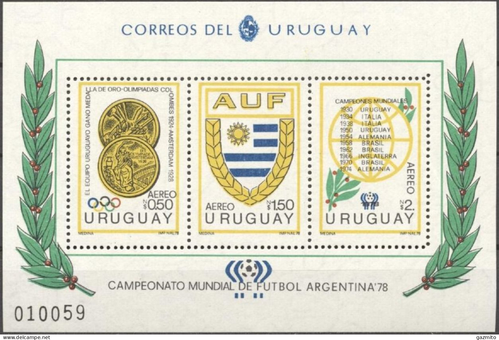 Uruguay 1978, Football World Cup In Argentina, Block - 1978 – Argentine