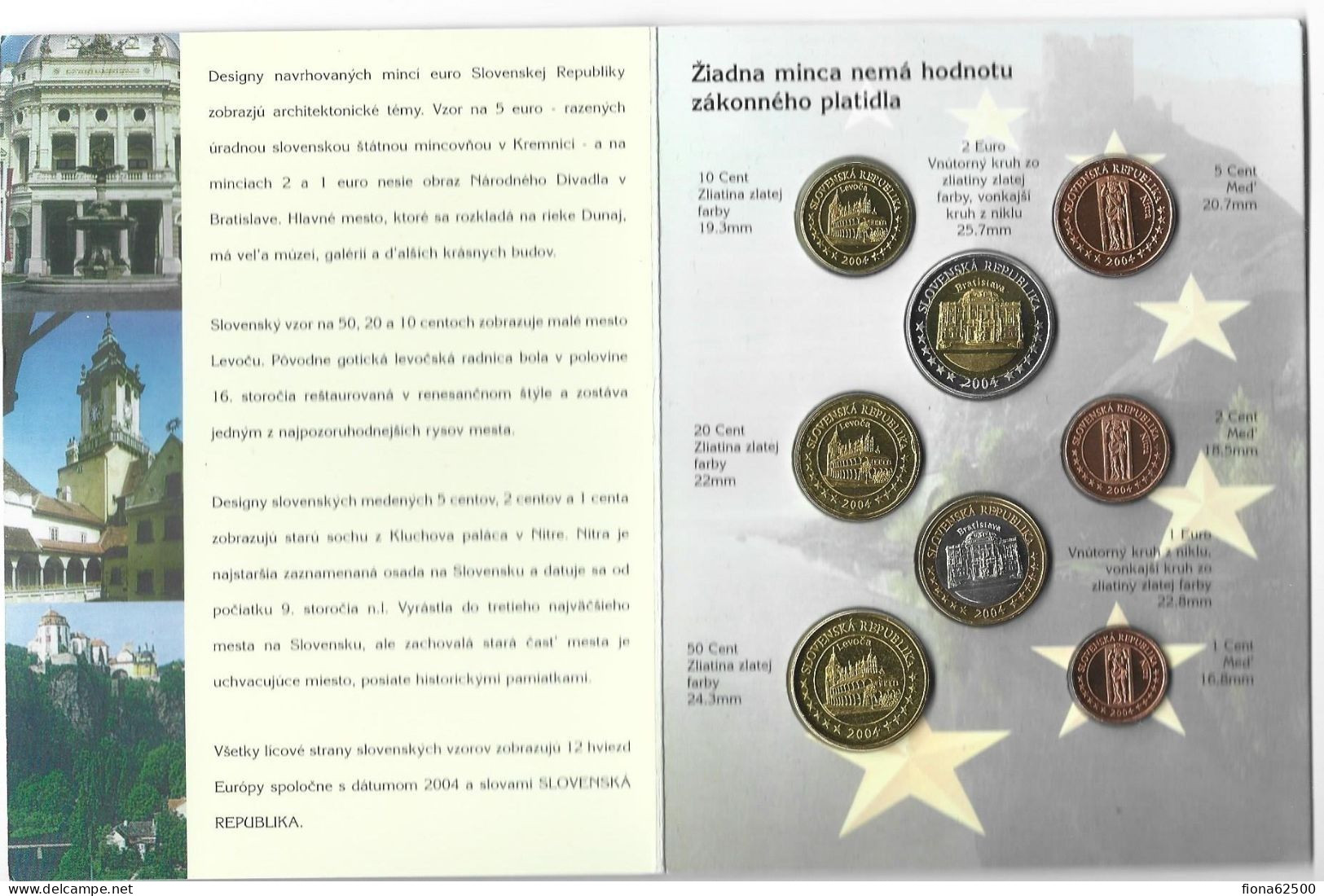 SERIE € ESSAIS 2004 . SLOVAQUIE . - Pruebas Privadas