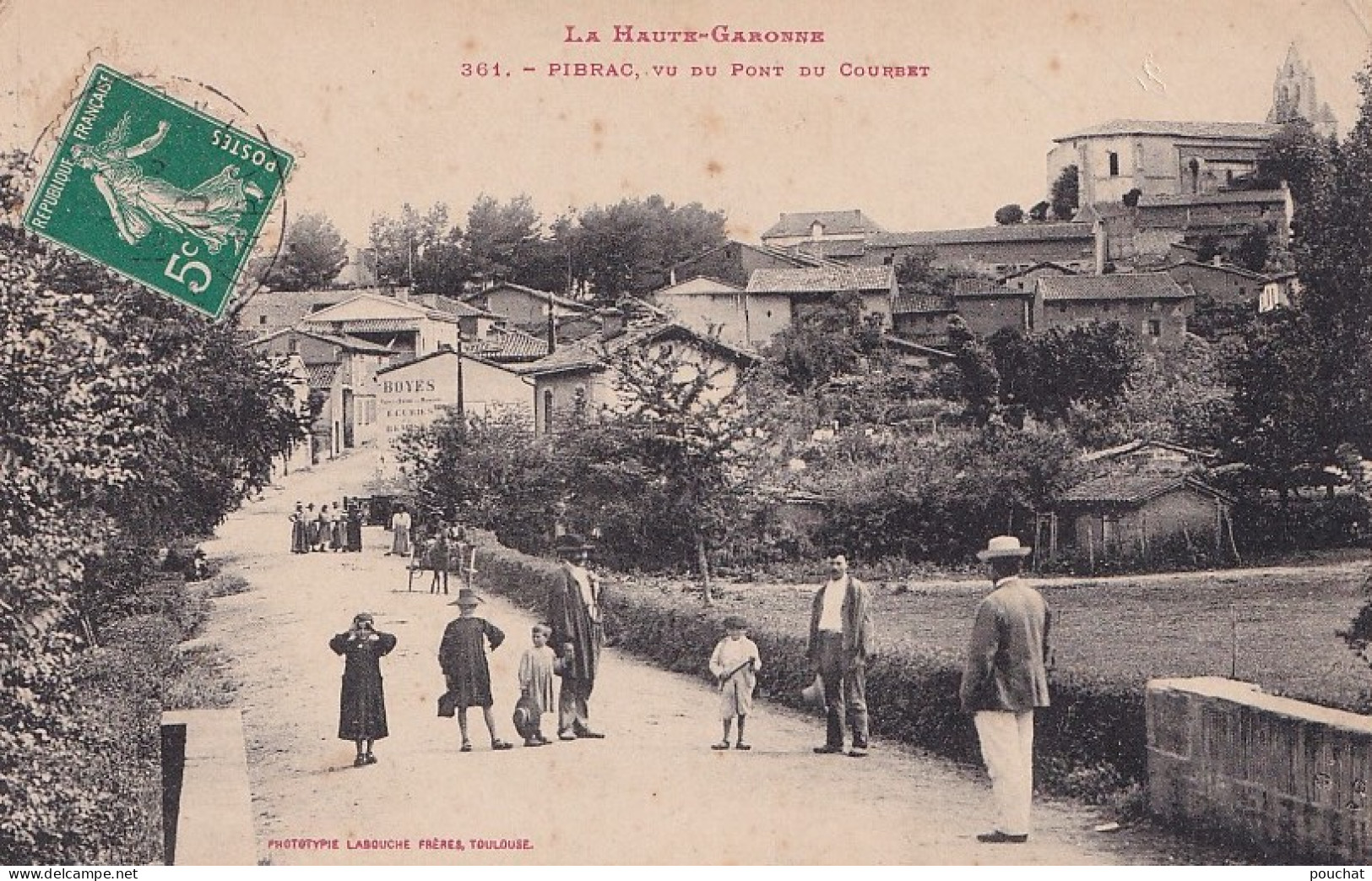 Z18-31) PIBRAC ( HAUTE GARONNE ) VU DU PONT DE COURBET - ANIMEE - HABITANTS   - Pibrac