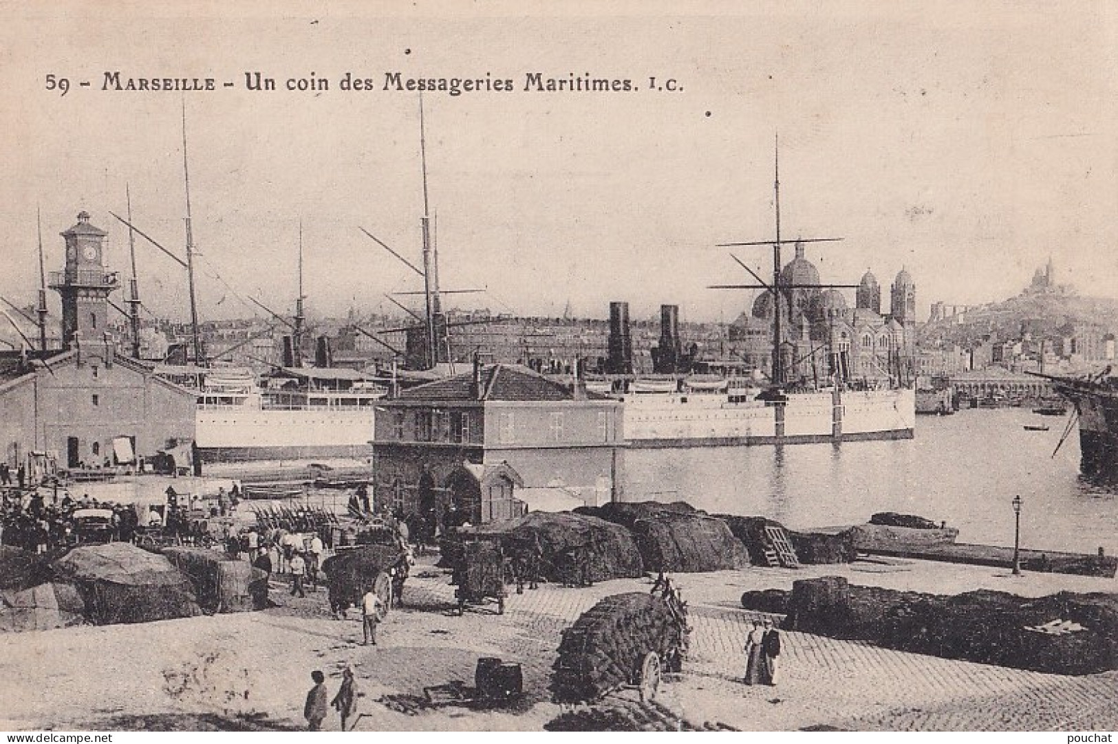 Z20-13) MARSEILLE - UN COIN DES MESSAGERIES MARITIMES - ( 2 SCANS ) - Joliette