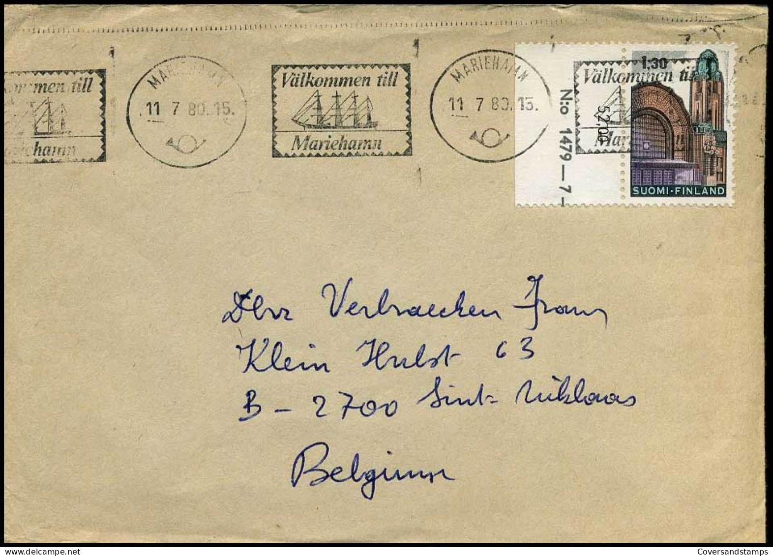 Finland - Cover To Sint-Niklaas, Belgium - Lettres & Documents
