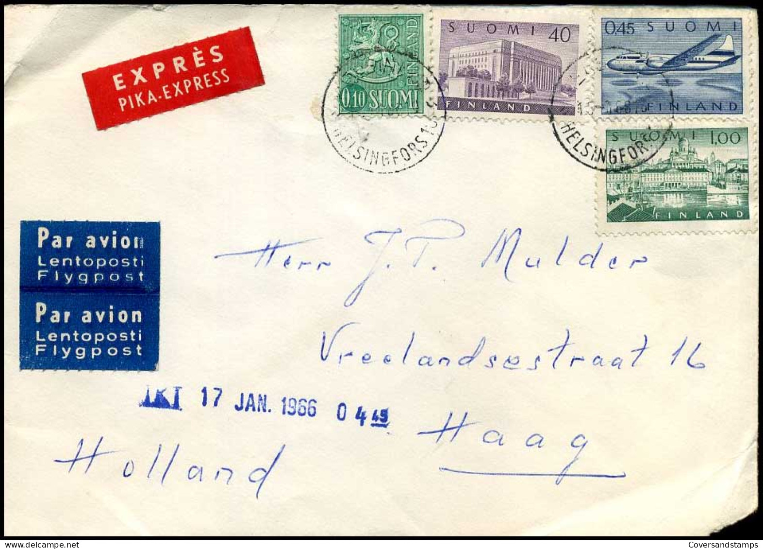 Finland - Cover To Den Haag, Holland - Lettres & Documents