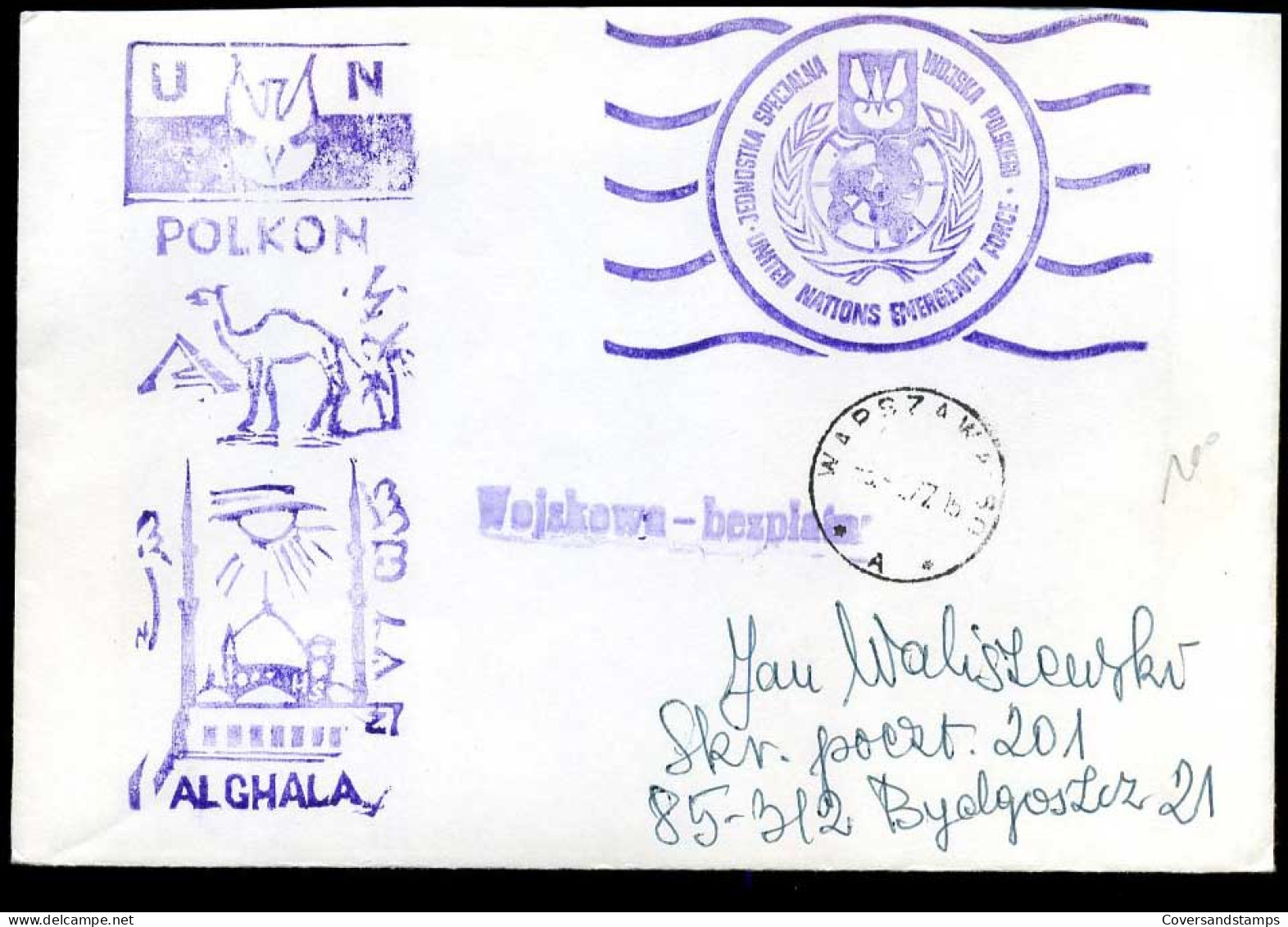 1977 United Nations Emergency Force - Cover From Warszawa, In Excellent Condition, Very Rare - Storia Postale