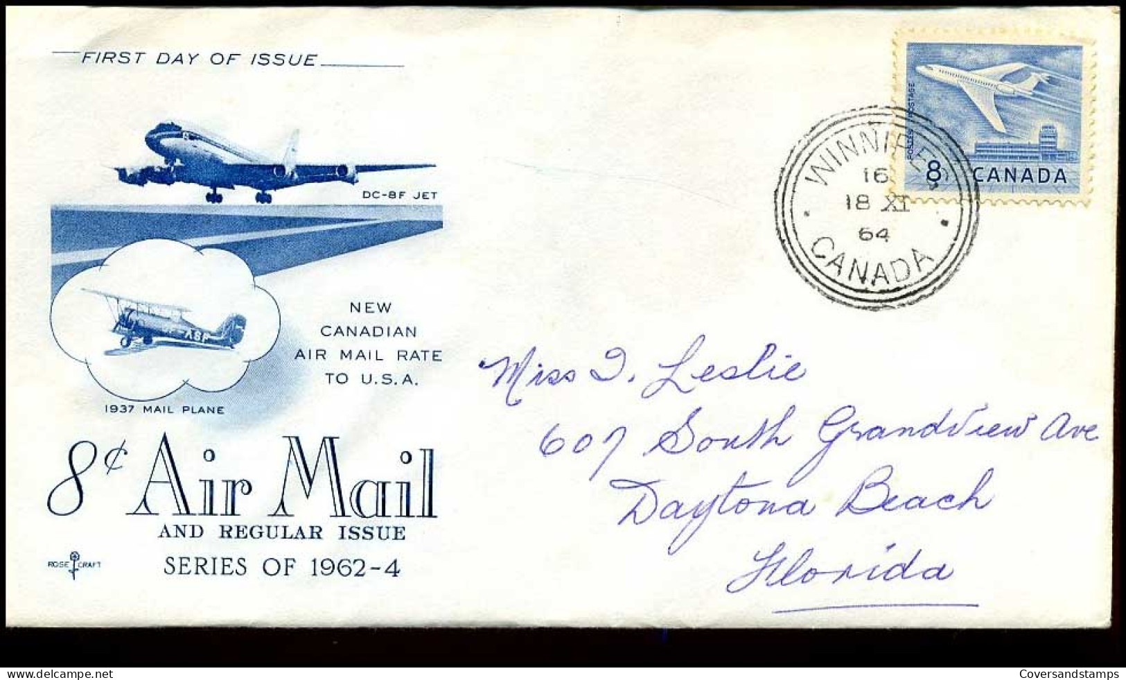Canada - FDC - New Canadian Air Mail Rate - 1961-1970