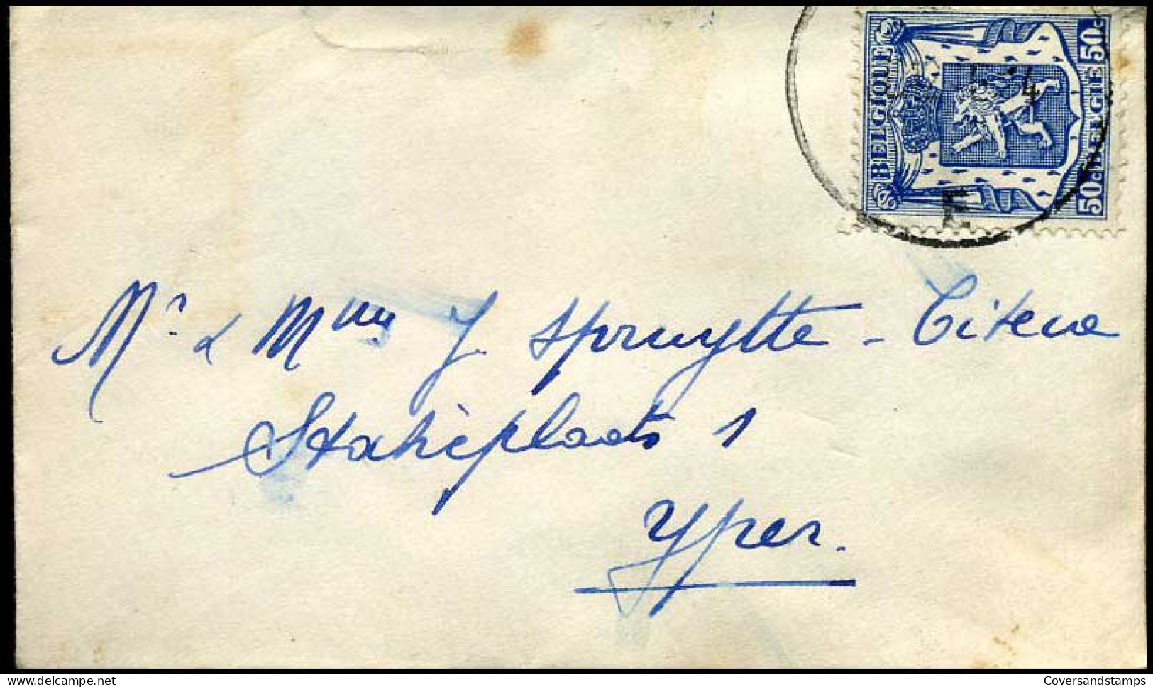 Kleine Envelop / Petite Enveloppe Naar Ieper, Met N° 426 - 1935-1949 Petit Sceau De L'Etat