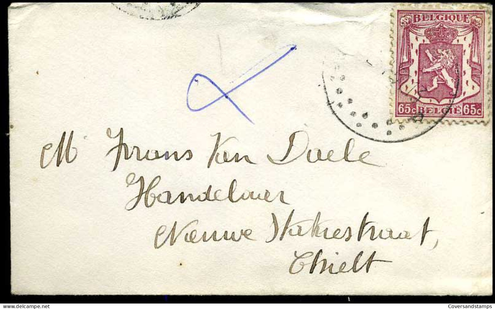 Kleine Envelop / Petite Enveloppe Met N° 711 - 1935-1949 Piccolo Sigillo Dello Stato