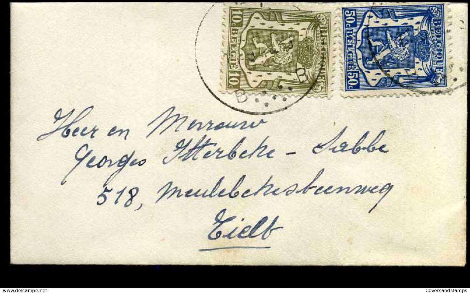 Kleine Envelop / Petite Enveloppe Met N° 420 + 426 - 1935-1949 Piccolo Sigillo Dello Stato
