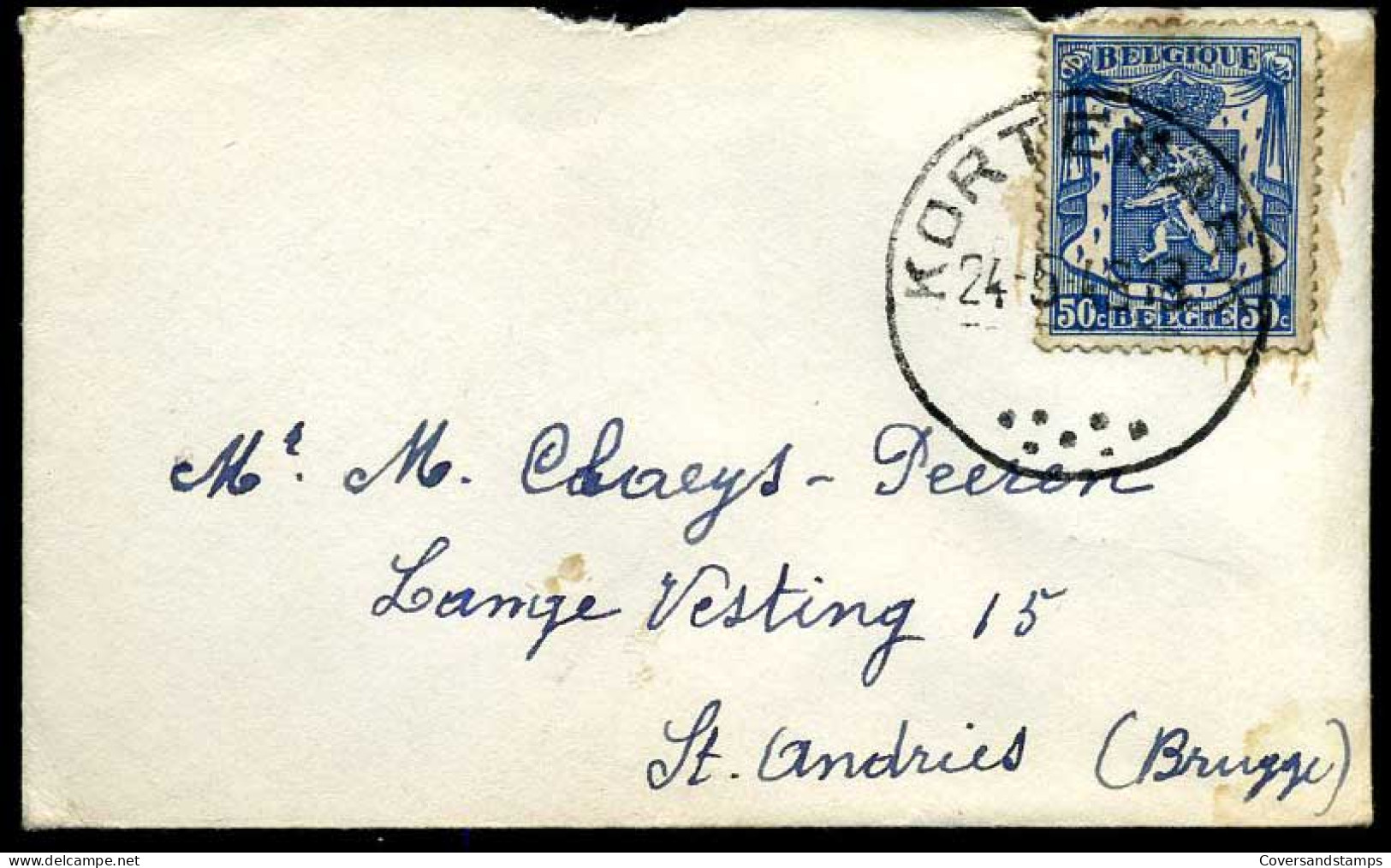 Kleine Envelop / Petite Enveloppe Met N° 426 - 1935-1949 Kleines Staatssiegel