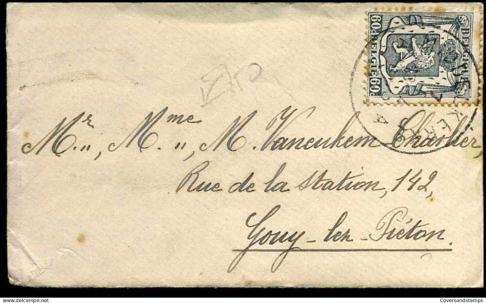 Kleine Envelop / Petite Enveloppe Met N° 527 - 1935-1949 Small Seal Of The State