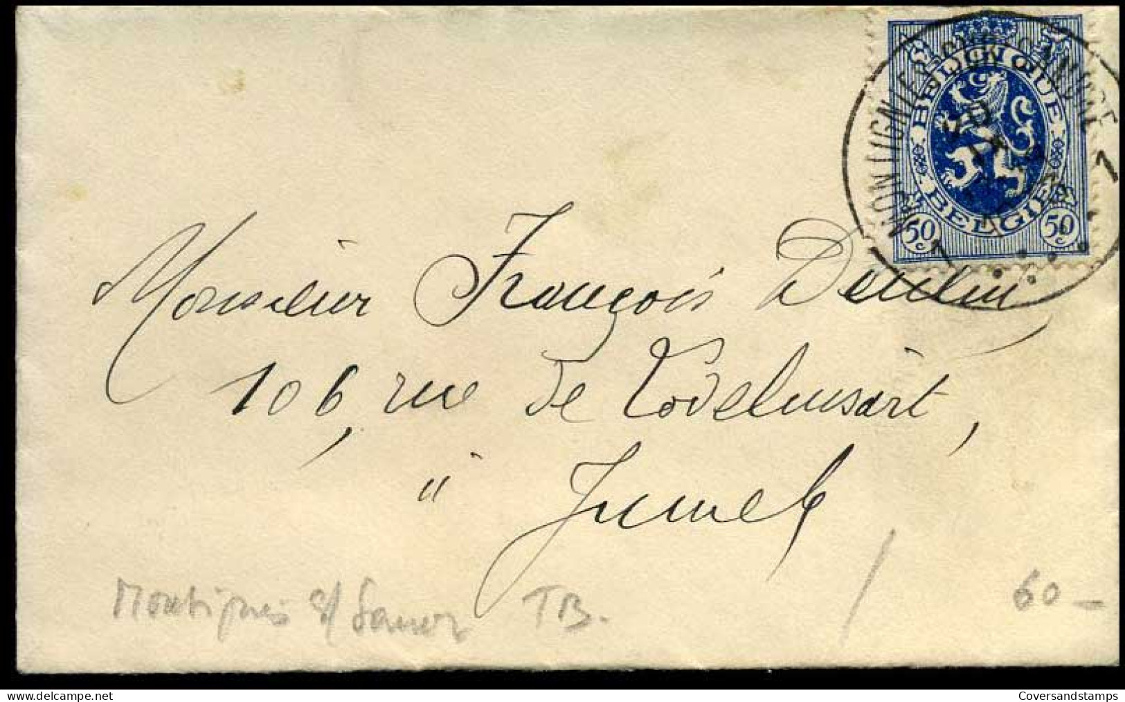 Kleine Envelop / Petite Enveloppe Met N° 285 - 1929-1937 Heraldischer Löwe