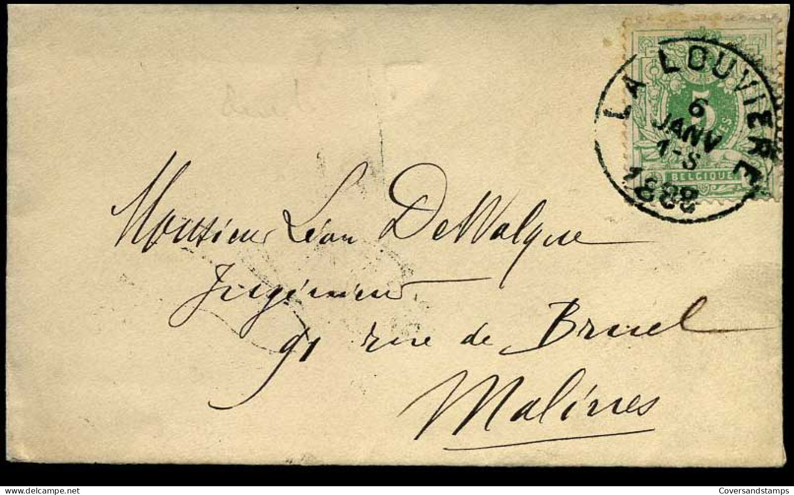 Kleine Envelop / Petite Enveloppe Met N° 45 - 1869-1888 Lying Lion