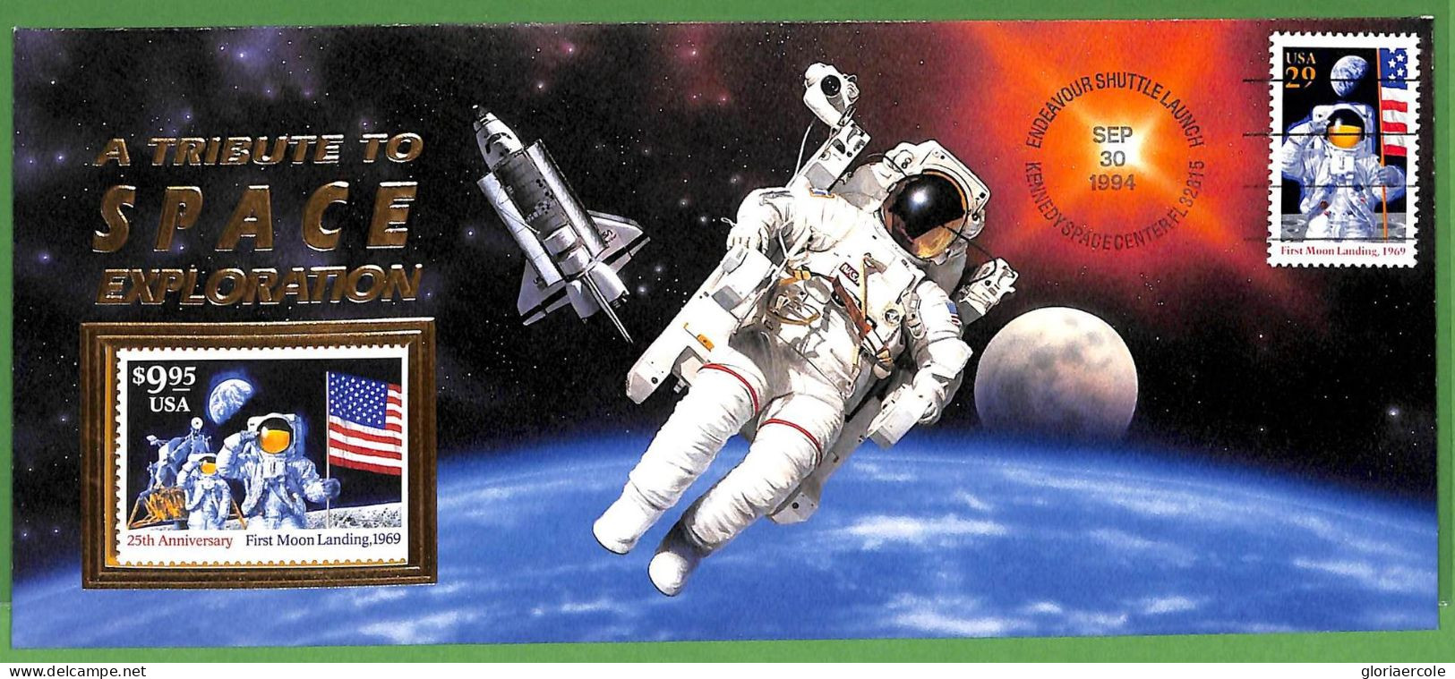 ZA1547 - USA  - POSTAL HISTORY - FDC Cover SPACE Moon Landing 1994 - Nice! - Postal History