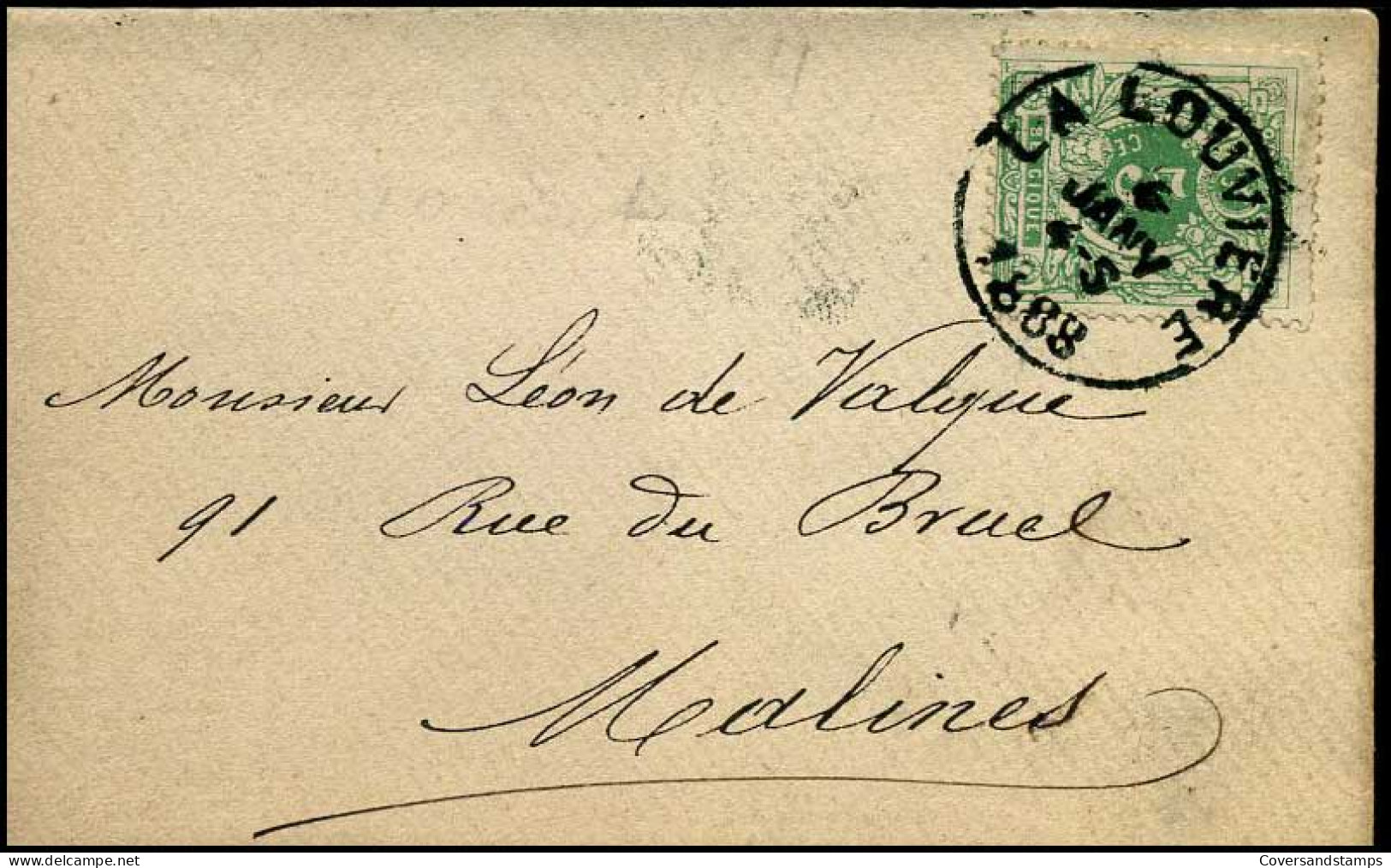 Kleine Envelop / Petite Enveloppe Met N° 45 - 1869-1888 Lying Lion