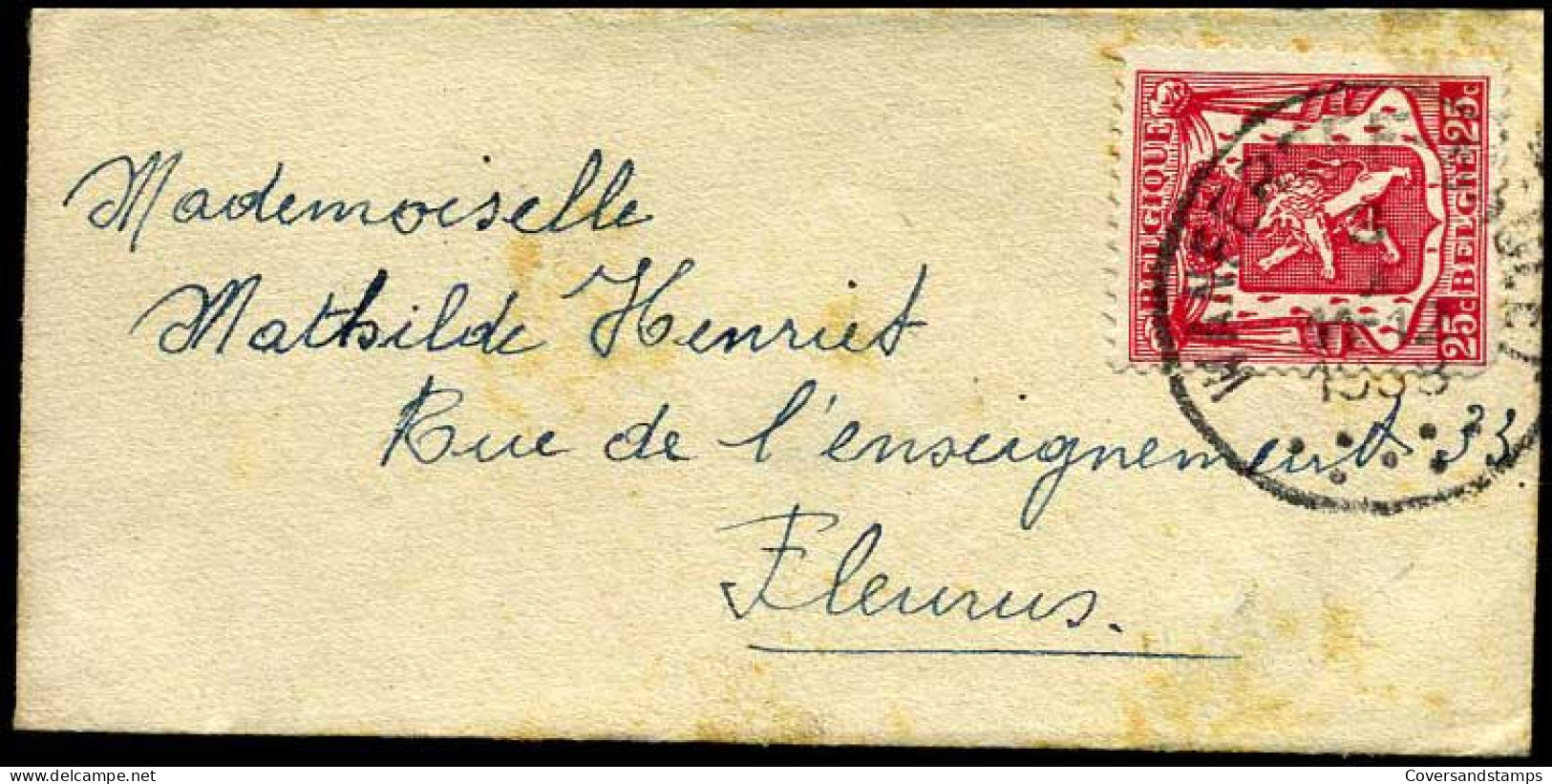 Kleine Envelop / Petite Enveloppe Met N° 423 - 1935-1949 Piccolo Sigillo Dello Stato