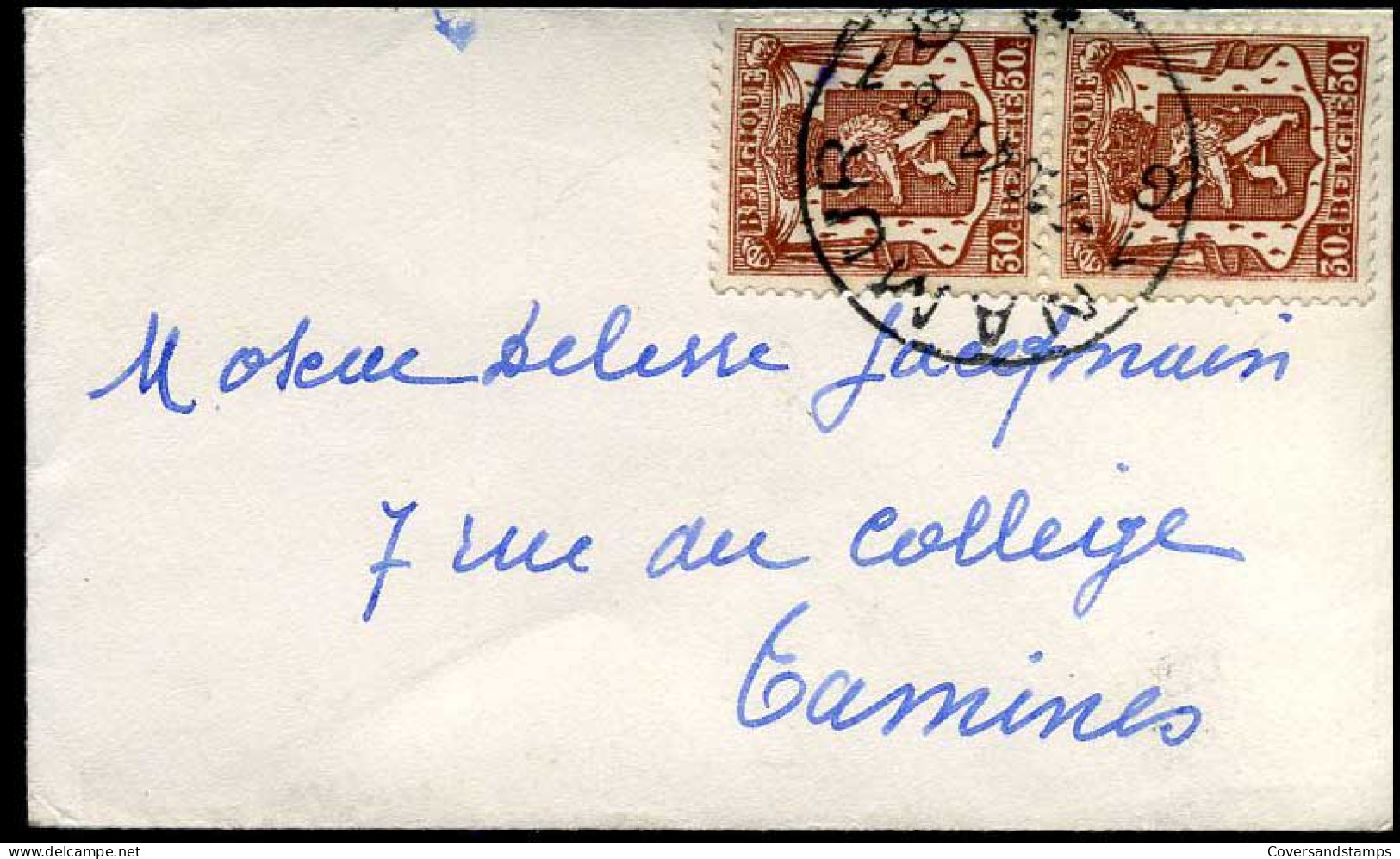 Kleine Envelop / Petite Enveloppe Met N° 2 X 424 - 1935-1949 Kleines Staatssiegel
