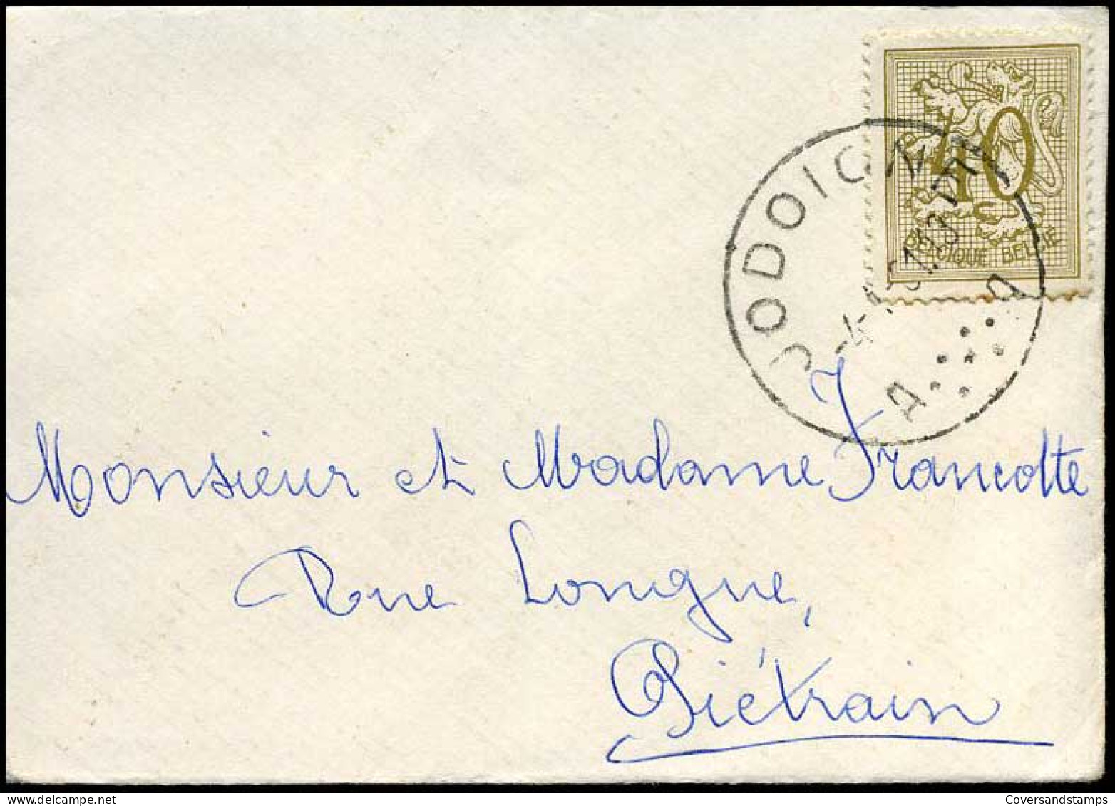 Kleine Envelop / Petite Enveloppe Met N° 853 - 1951-1975 Heraldieke Leeuw