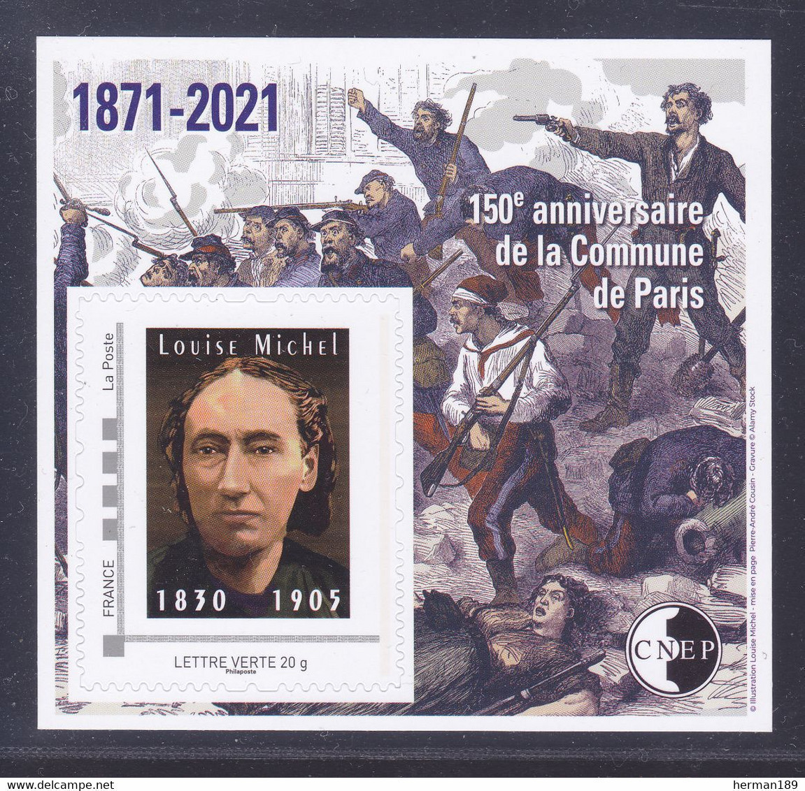 CNEP N° 86 NEUF ** MNH - SALON DE PRINTEMPS 2021, Louise Michel, TB, Bloc Adhésif, TB - CNEP