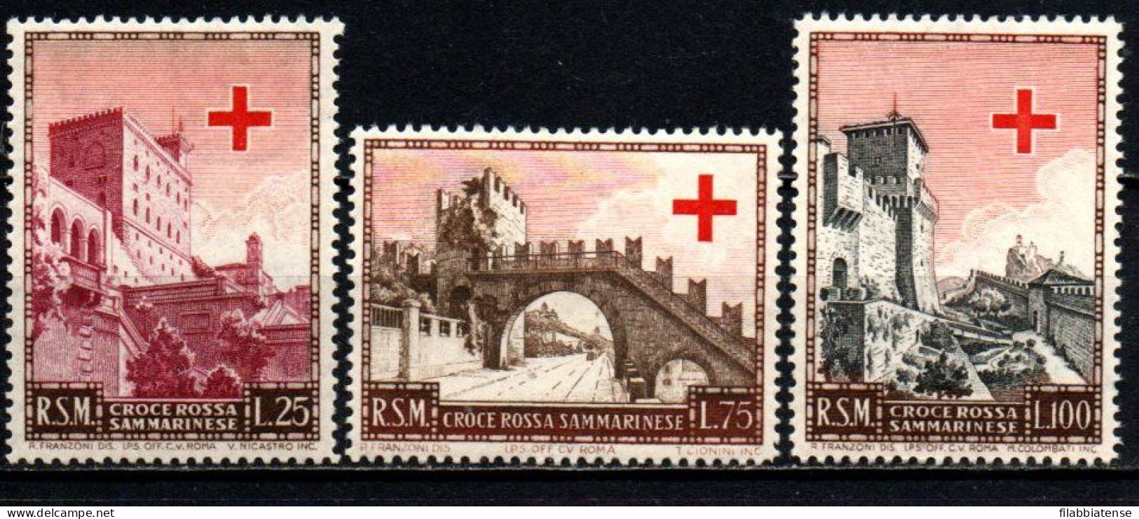 1951 - San Marino 369/71 Croce Rossa   ++++++ - Nuovi