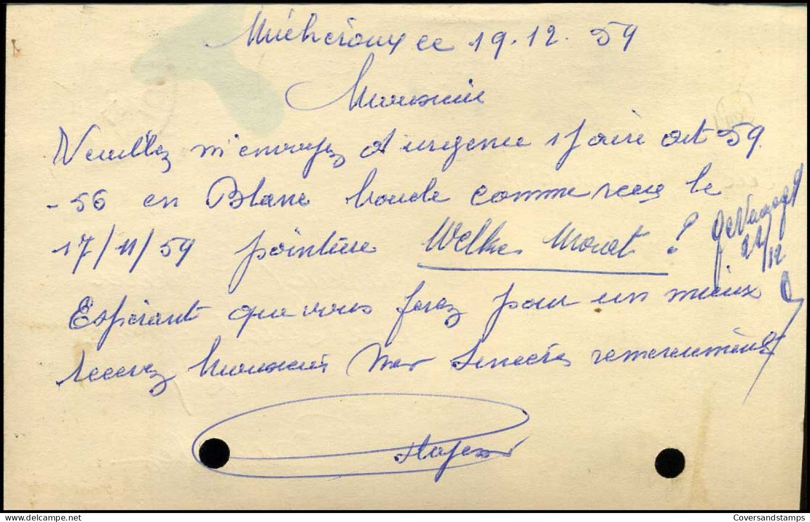 Postkaart : Van Micheroux Naar Bruxelles - Briefkaarten 1951-..