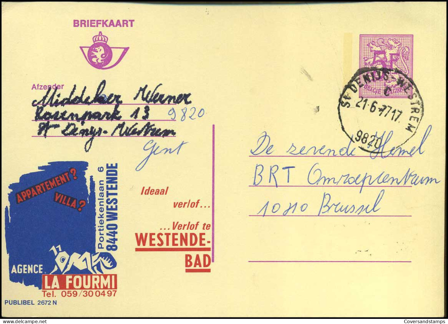 Postkaart : Ideaal Verlof Te Westende-Bad -- Agence La Fourmi - Publibels