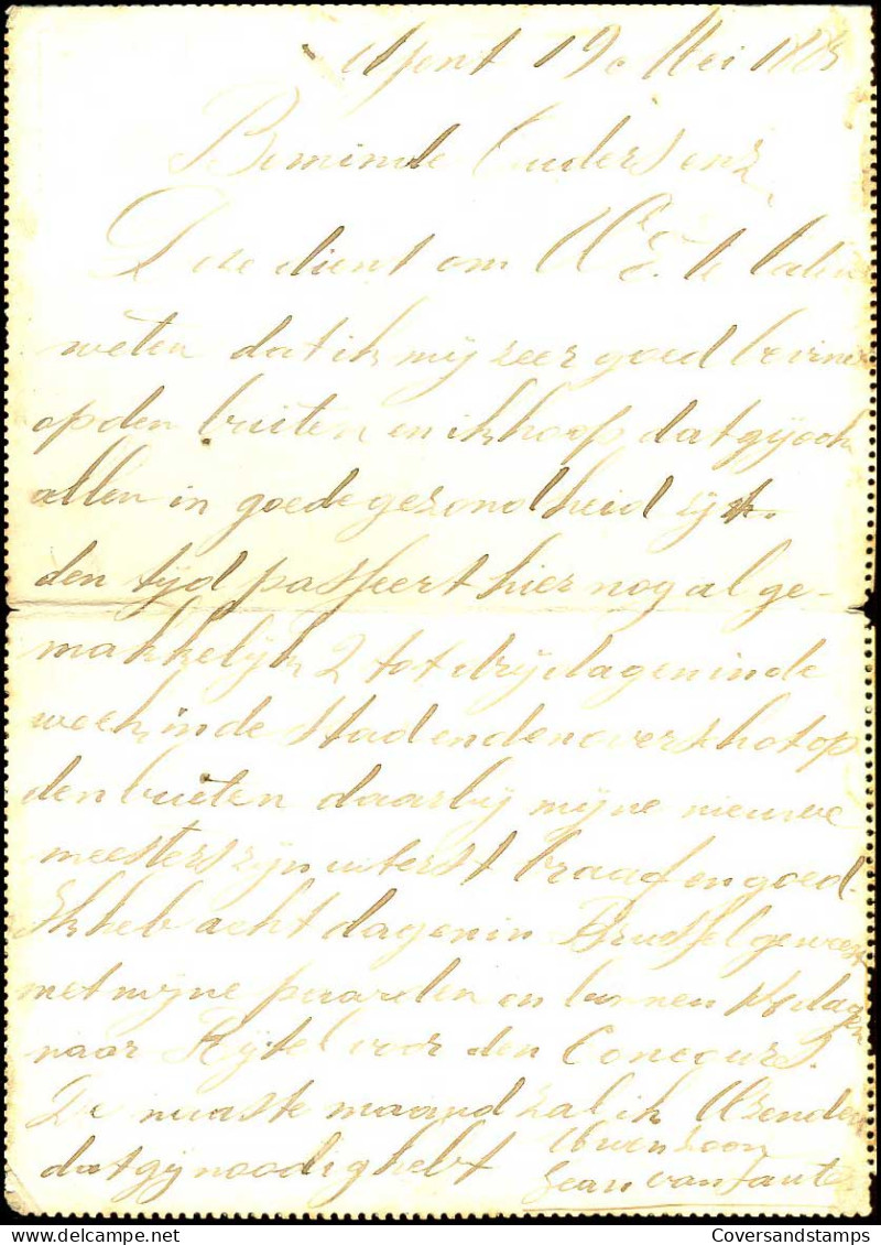 Kaartbrief / Carte-Lettre 1885 - Enveloppes-lettres