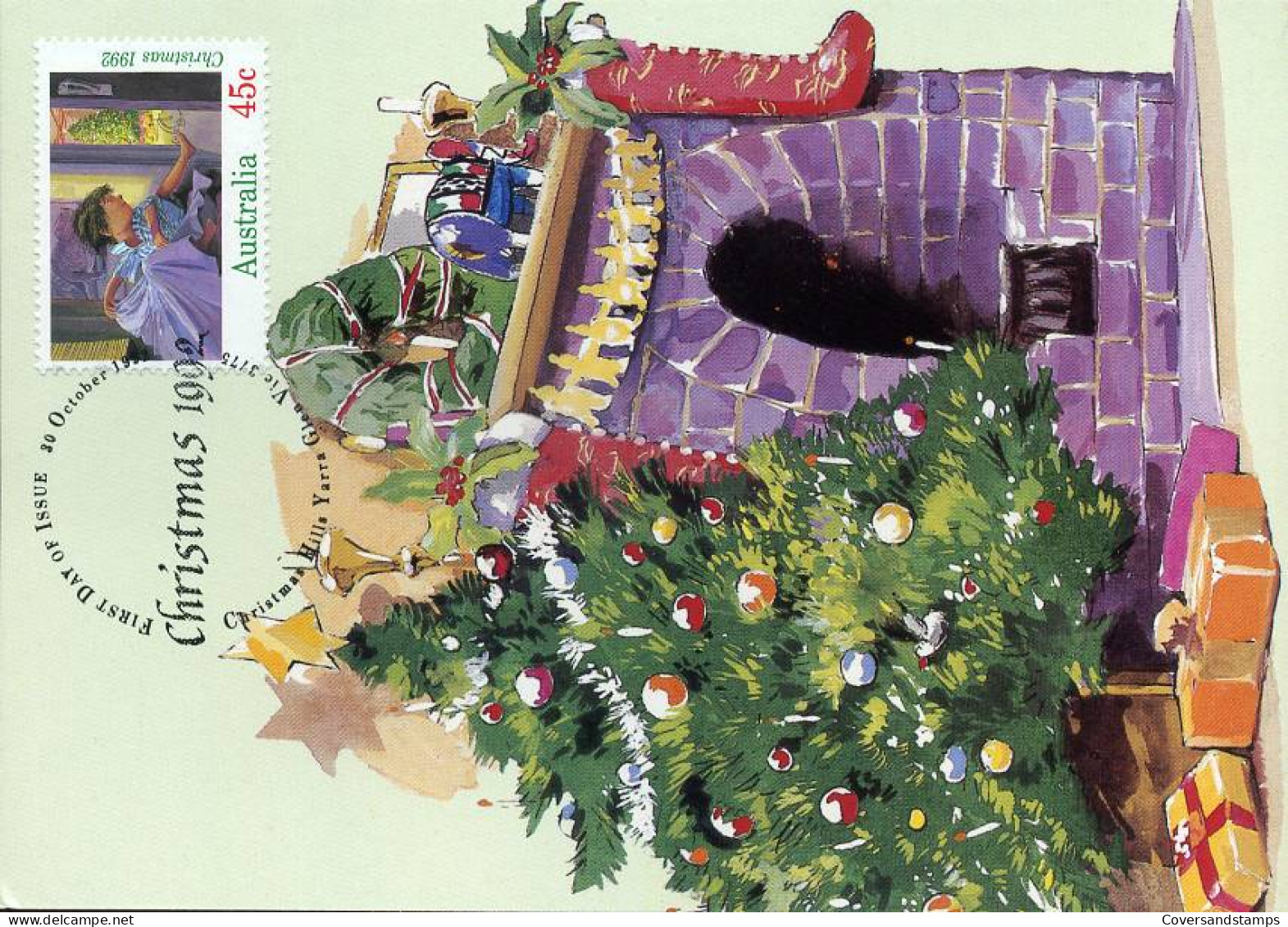 Australië  - MK - Kerstmis 1992  -  30-10-1992                           - Cartes-Maximum (CM)