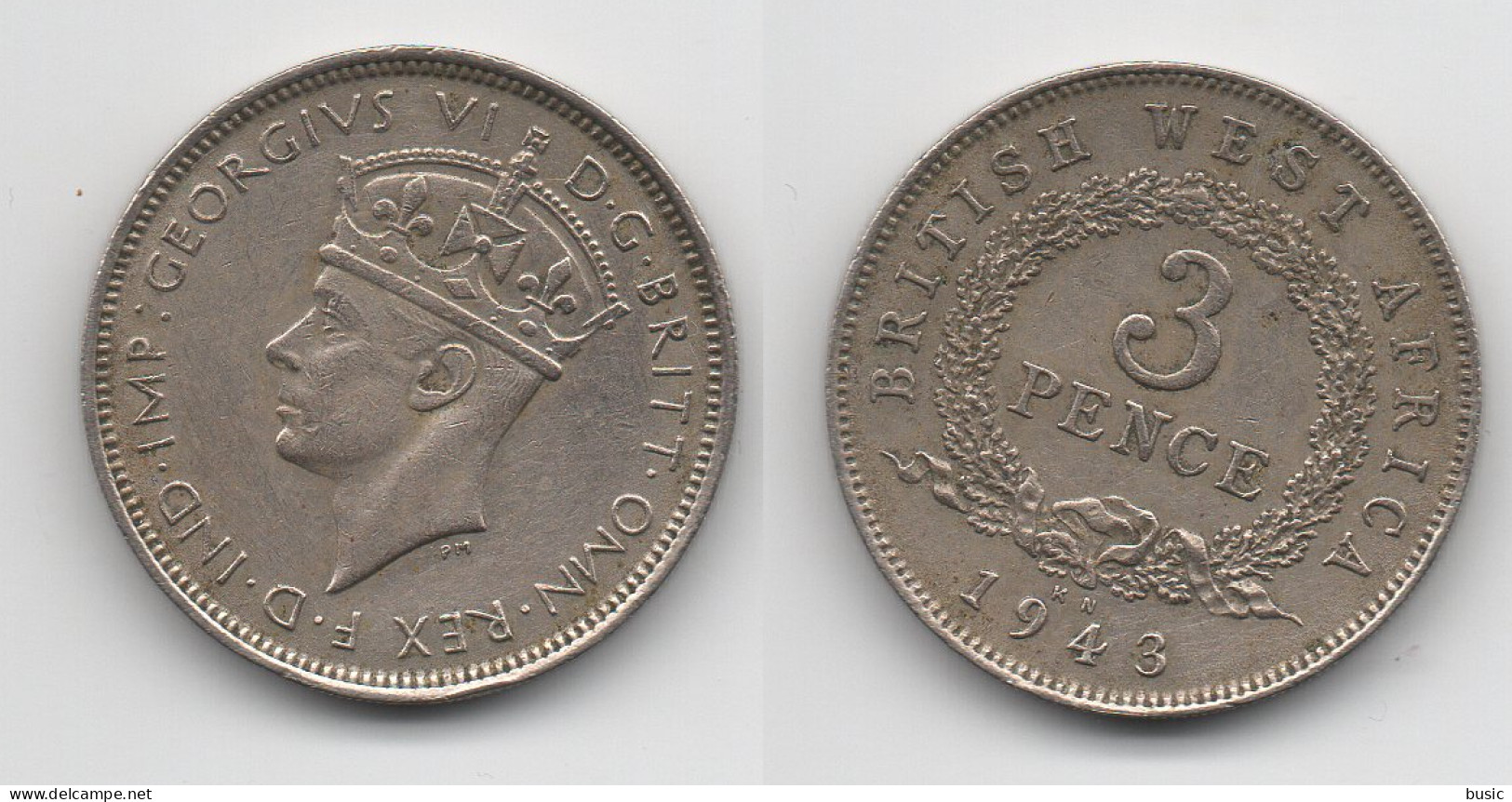 +  AFRIQUE DE L'OUEST  + 3 PENCE 1943  + - Kolonien