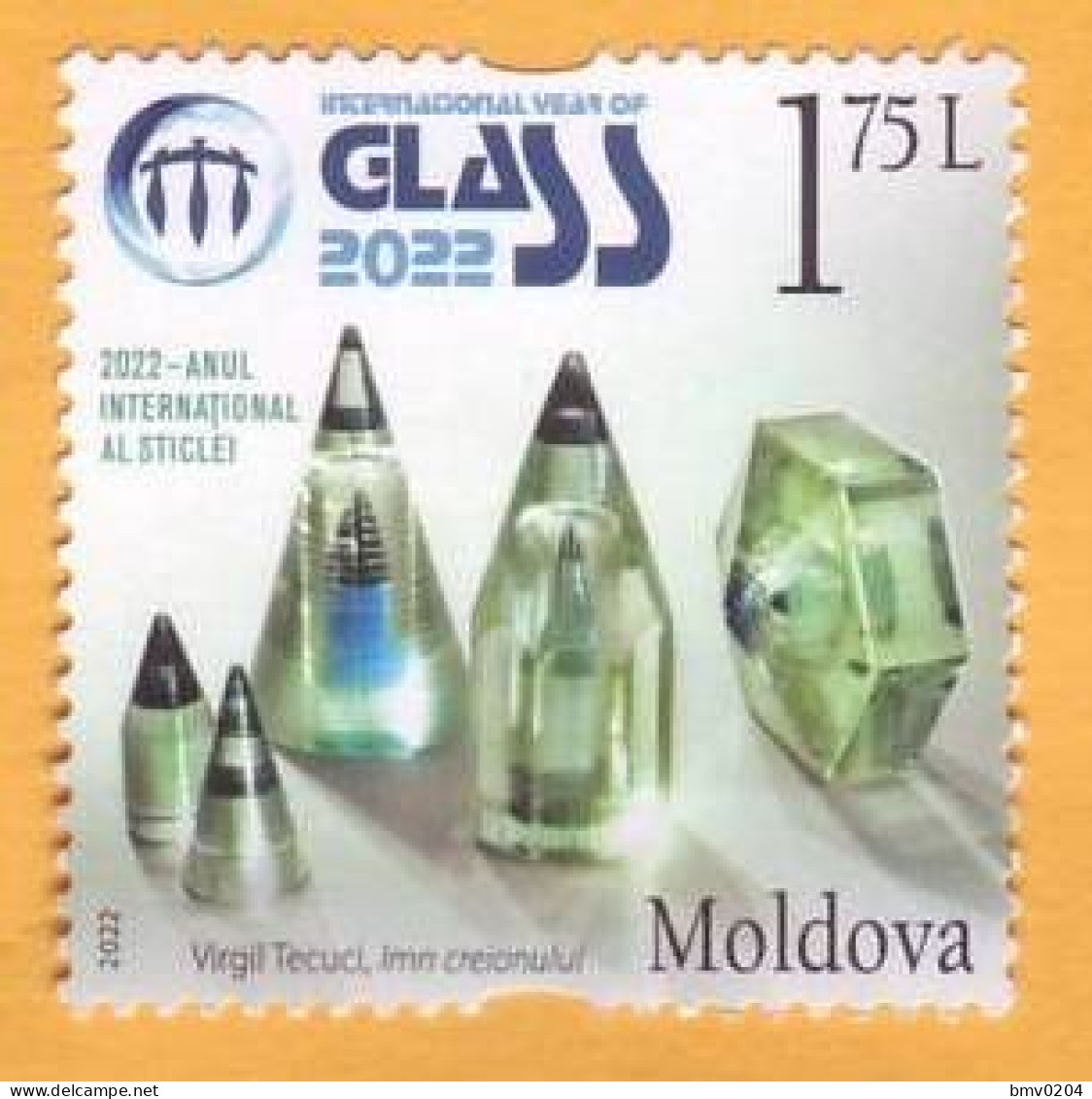 2022  Moldova Moldavie  Stamps Issue „2022: The UN International Year Of Glass” 1v Mint - Moldavie