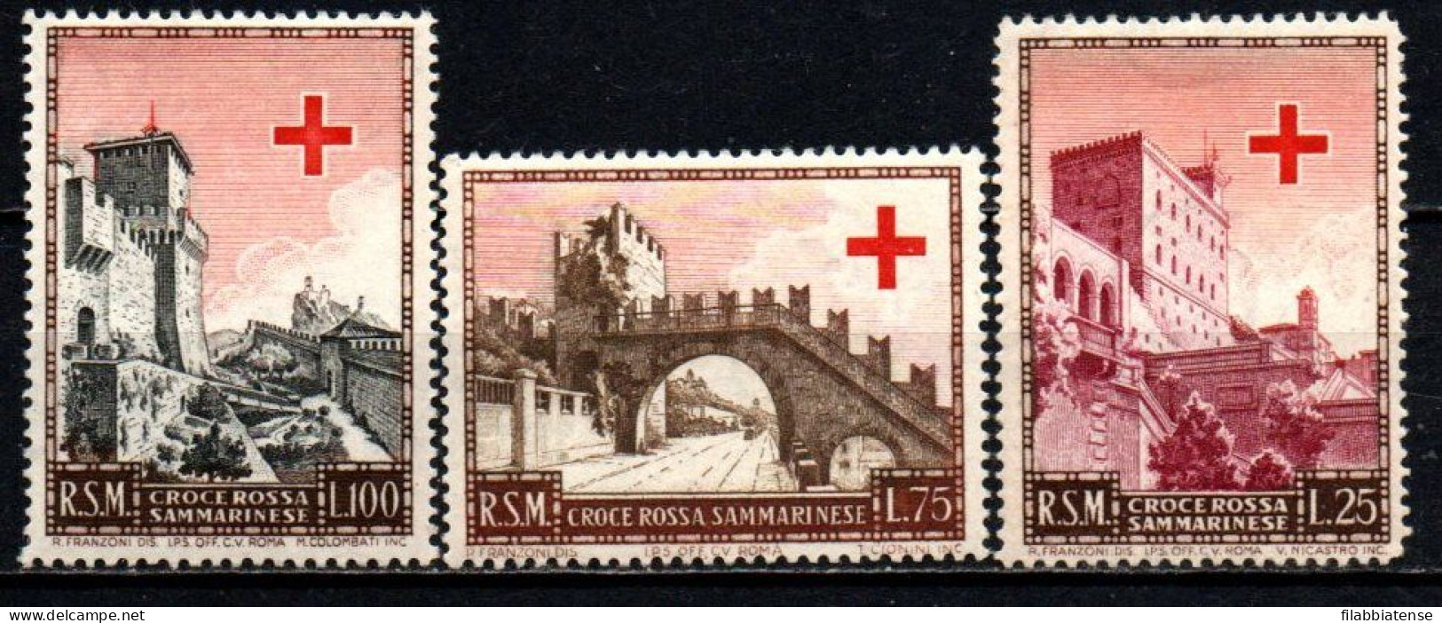 1951 - San Marino 369/71 Croce Rossa   ++++++ - Neufs