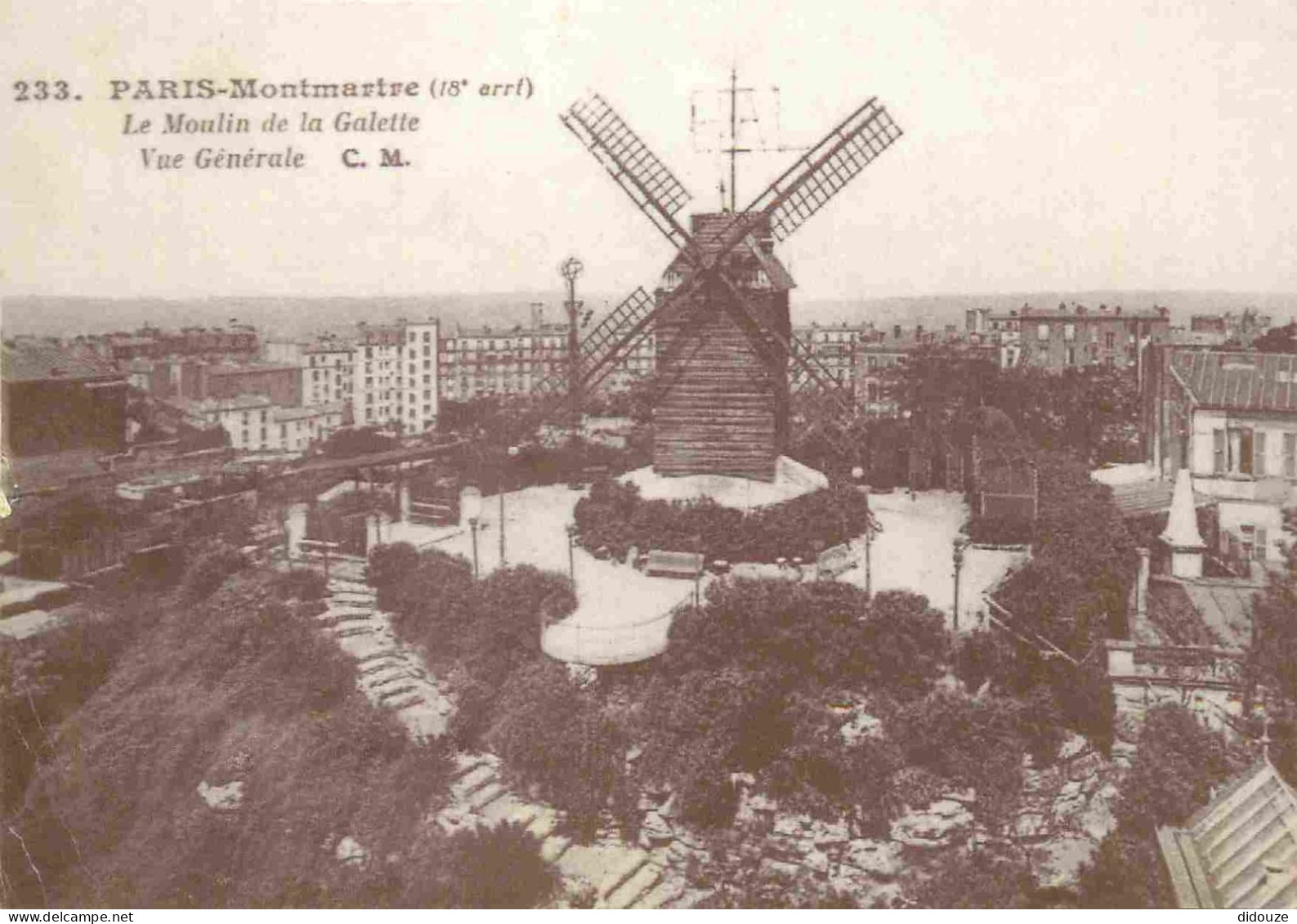 Reproduction CPA - 75 Paris - Montmartre - Moulin De La Galette - Vue Générale - CPM - Carte Neuve - Voir Scans Recto-Ve - Zonder Classificatie