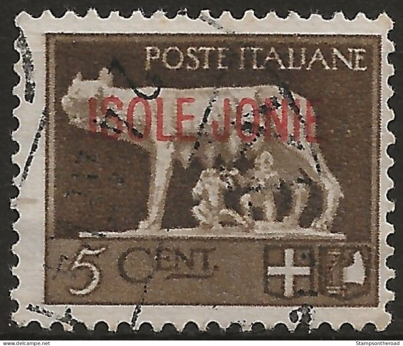 OIJO1U3 - 1941 Occup. Milit. Ital. ZANTE, Sass. Nr. 1, Francobollo Usato Per Posta °/ - Ionische Inseln