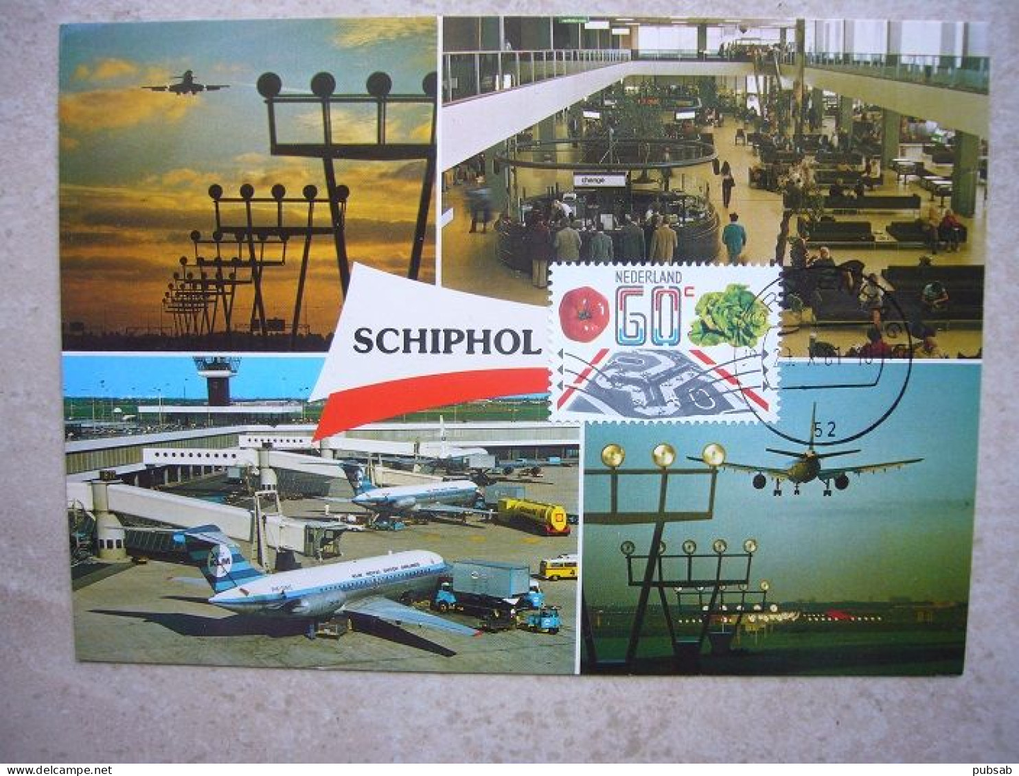 Avion / Airplane / SCHIPOL AIRPORT / Nederlandse Industriële Export / Carte Maximum - Aérodromes