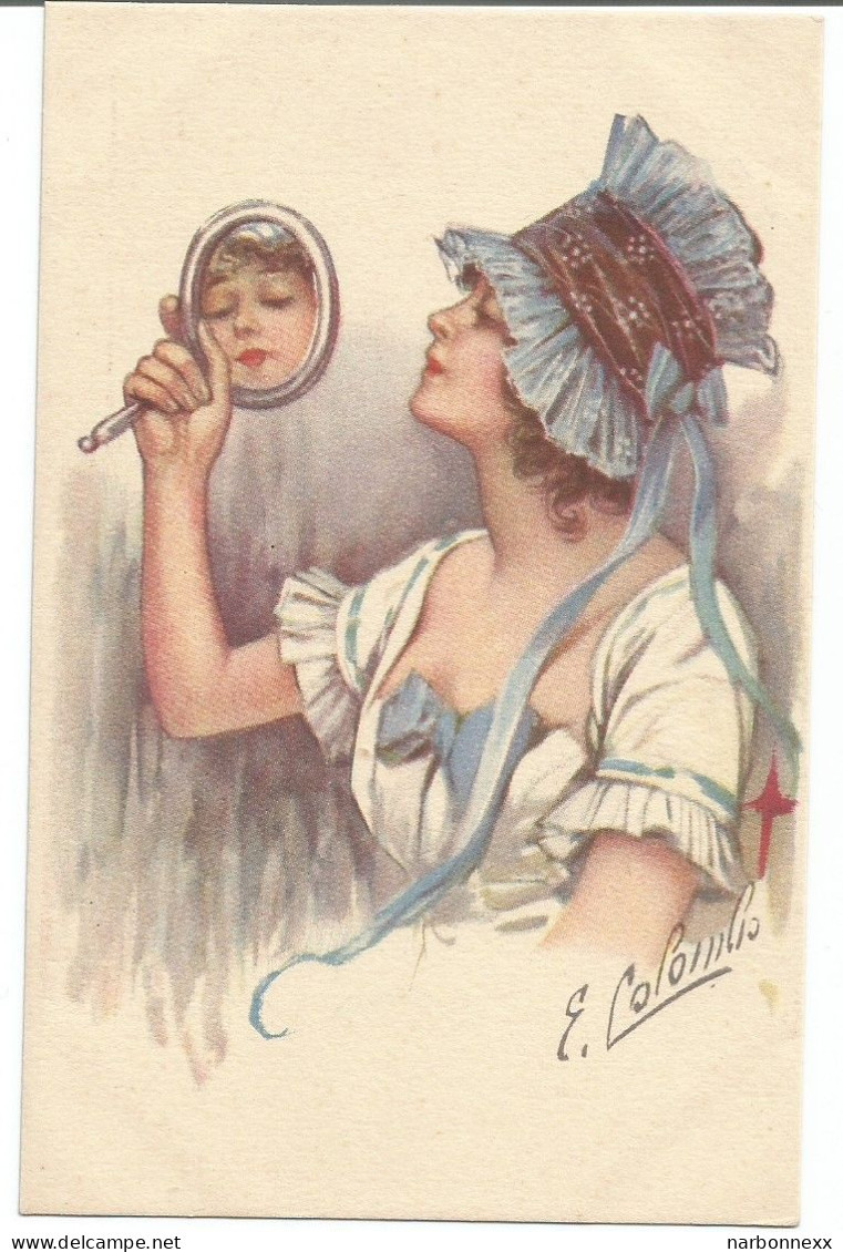Colombo.  982-5.  Très Belle Carte. Femme Avec Miroir - Colombo, E.