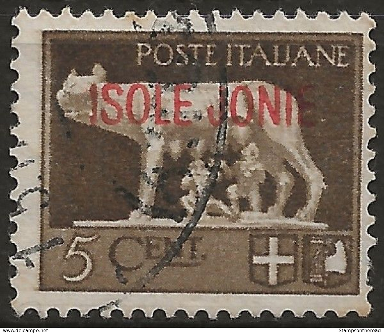 OIJO1U5 - 1941 Occup. Milit. Ital. ZANTE, Sass. Nr. 1, Francobollo Usato Per Posta °/ - Islas Jónicas