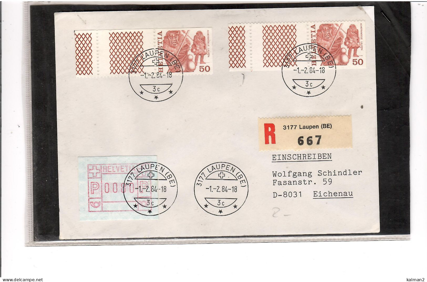 TEM20392   -   LAUPER 1.2.1984    /   REGISTERED FDC   MICHEL NR.  1103 + 1105 - Storia Postale